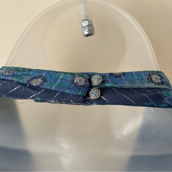 KAY UNGER Silk dress maxi blue halter size 4 - Picture 4 of 13